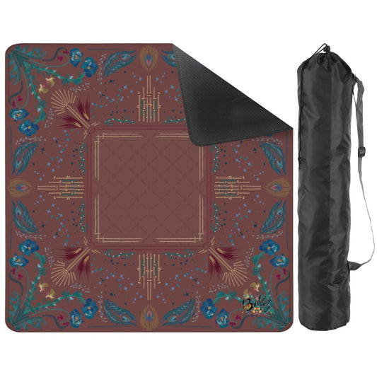 Roaring 20’s Mahjong Mat in Mauve 31.5"x31.5" (Ship Rolled up)