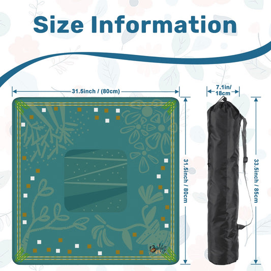 Seasons Hushed Mahjong Mat 31.5"x31.5" (Ship Rolled up)