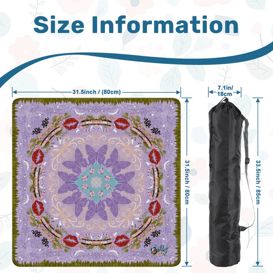 Dear Diary- lilac Mahjong Mat 31.5"x31.5" (Ship Rolled up)