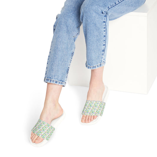 Women's Slide Sandals — Floral Pastel Removable-Strap Slides