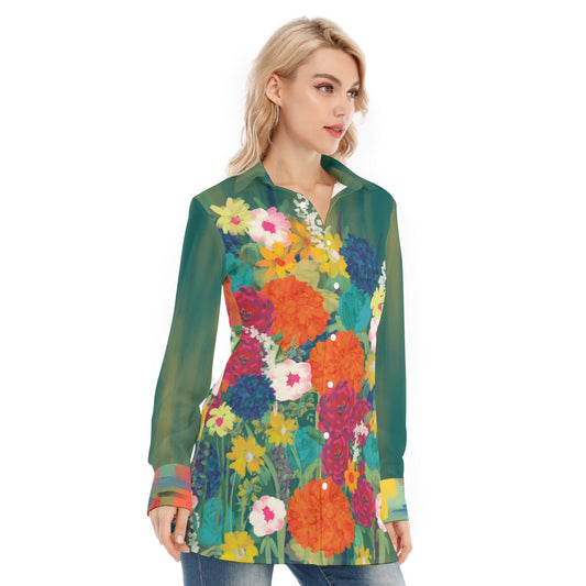 Abstract and floral Brewtiful blouse