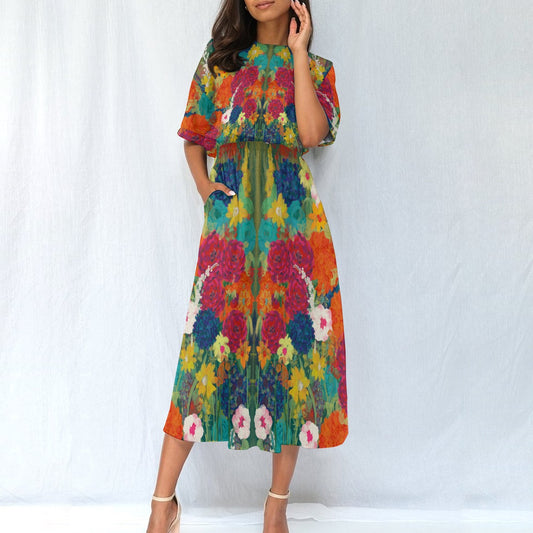 Brewtifully All-Over Print Women's Elastic Waist Dress