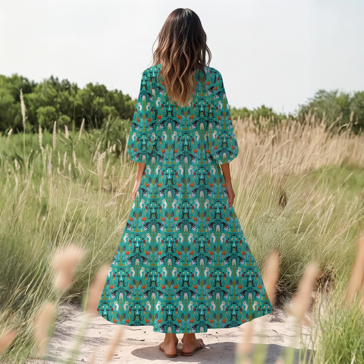 Halloween teal dress