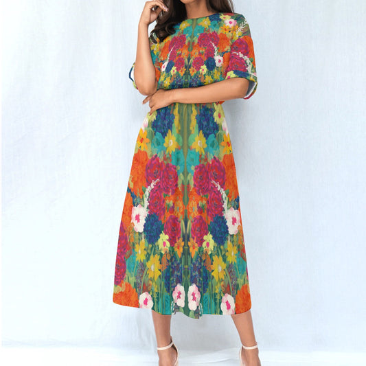 Brewtifully All-Over Print Women's Elastic Waist Dress