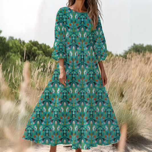 Halloween teal dress