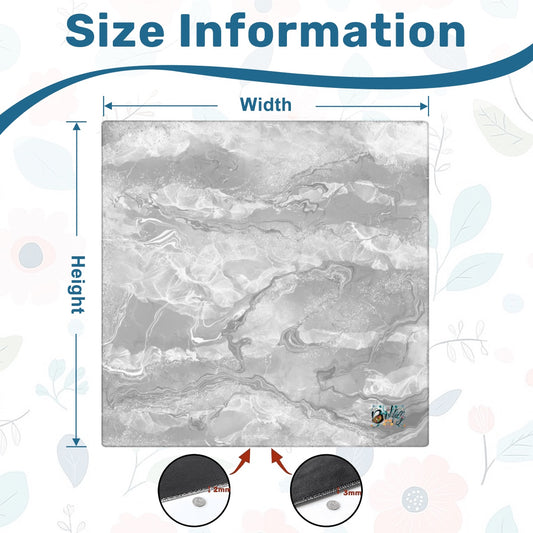 Mahjong Mat Sleek Surface Geode Series 1 white marble