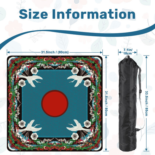 Cranes-Mahjong Mat 31.5"x31.5" (Ship Rolled up)