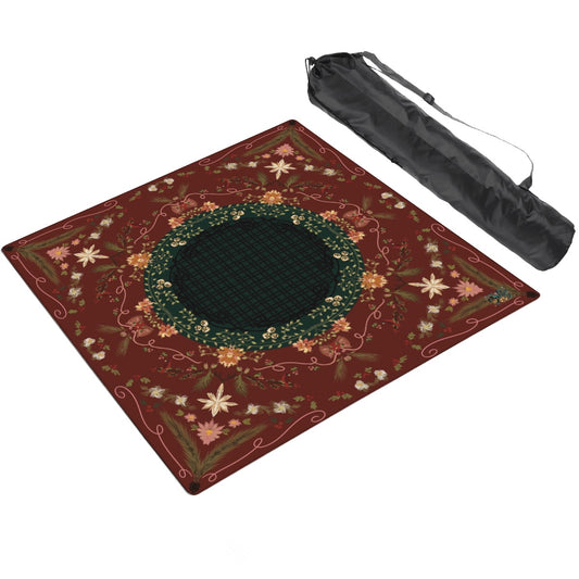Around Christmas Series- Thickened Mahjong Mat SleekSurface (Ship Rolled Up)