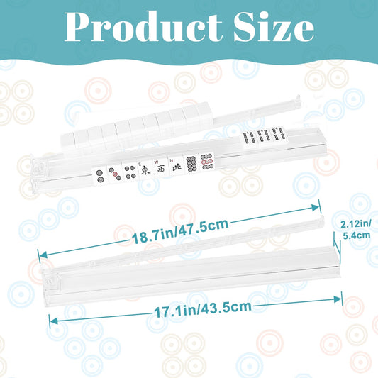 4 Mahjong White on Black-Tile Pusher Racks with Bag