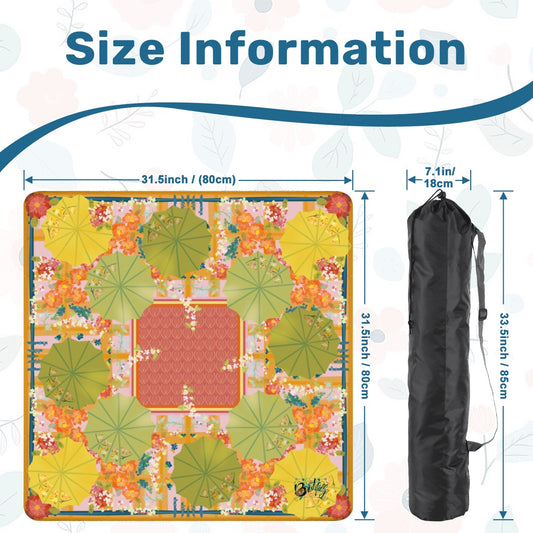 Umbrellas Mahjong Mat 31.5"x31.5" (Ship Rolled up)