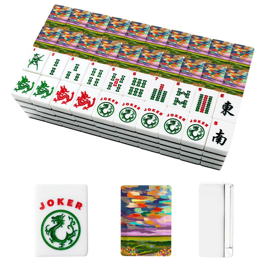 Abstract landscape American Mahjong Tiles
