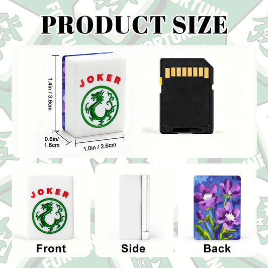 Purple floral American Mahjong Tiles