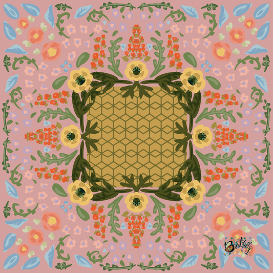 Grandma’s China Design Silken Rug- Style Mahjong Mat- shipped rolled