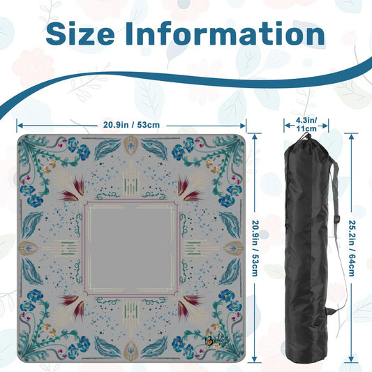 Roaring 20’s Dove Grey- Mini Travel Mahjong Mat 20.9"x20.9" (Ship Rolled up)