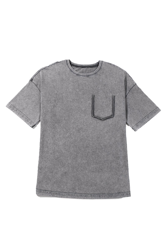 Philippine Gray Mineral Wash Half Sleeve Vintage T Shirt