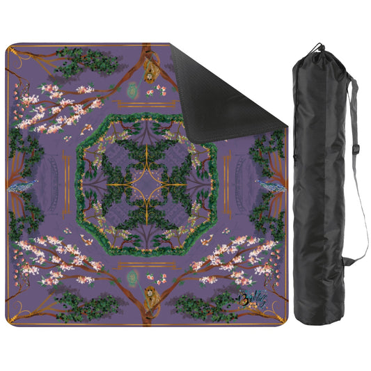 Chinoiserie in Majestic Purple-Mahjong Mat 31.5"x31.5" (Ship Rolled up)