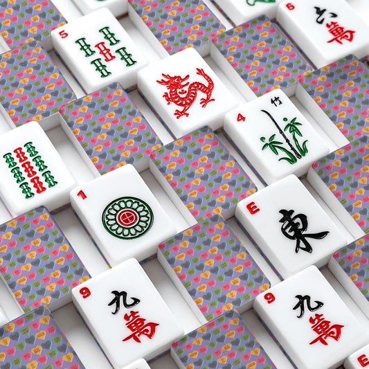 Inspirational Conversations in Hearts American Mahjong Tiles