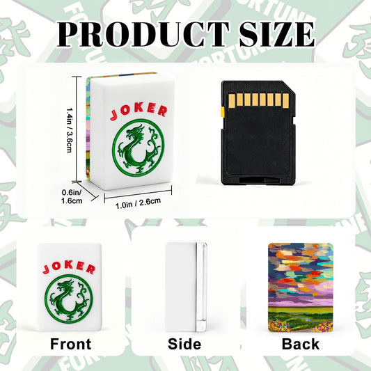 Abstract landscape American Mahjong Tiles