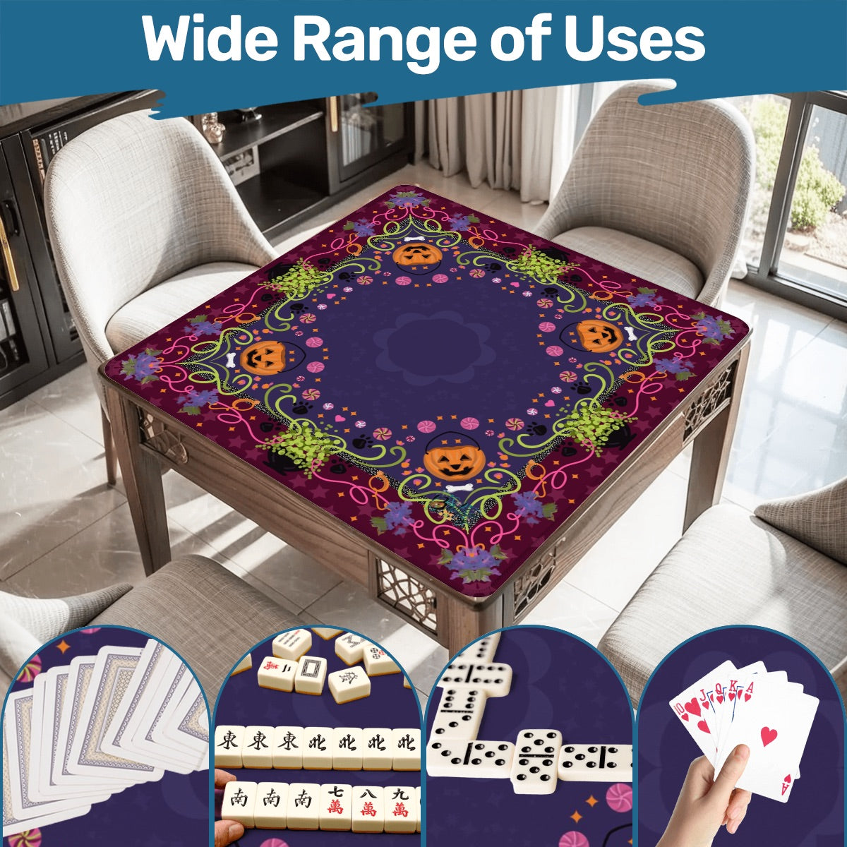 Wicked doggo Mahjong Mat 33"x33" (Ship Rolled up)