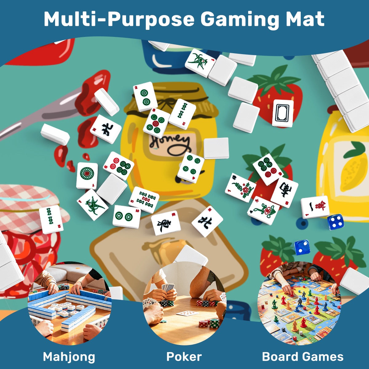 In a Jam Thickened Mahjong Mat SleekSurface (Ship Rolled Up)