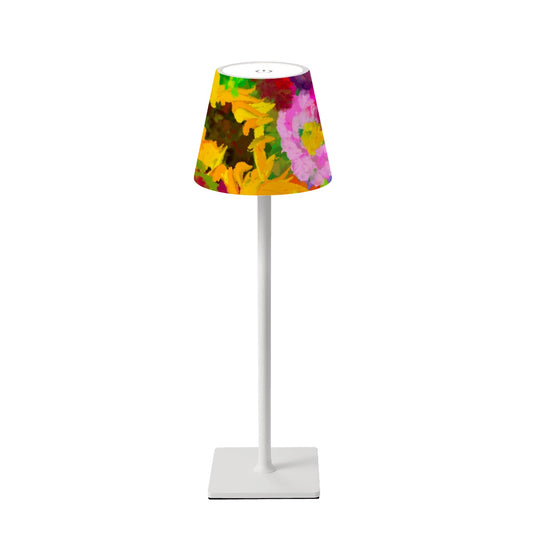 LED Cordless Table Lamp- in Summer Bike Florals