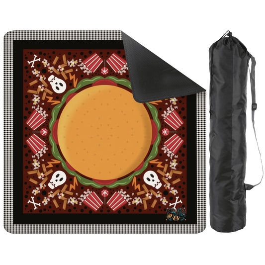 Spooky Fast Food Mahjong Mat 33"x33" (Ship Rolled up)