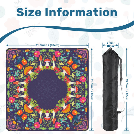 Neon summer on plum Mahjong Mat 31.5"x31.5" (Ship Rolled up)