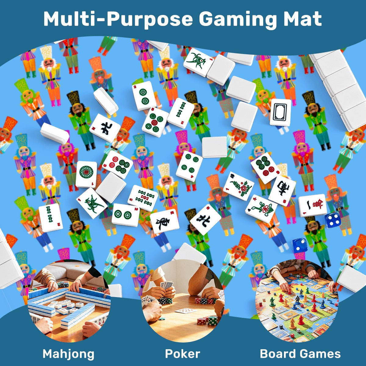 Mahjong Mat SleekSurface Toy Nutcrackers