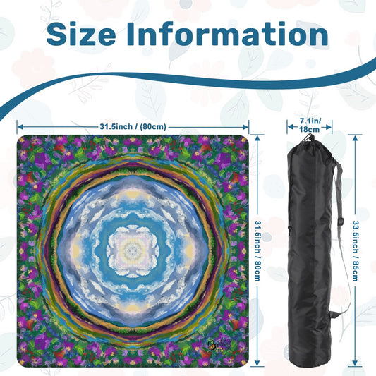 Watercolor Heaven and Earth - Mahjong Mat 31.5"x31.5" (Ship Rolled up)