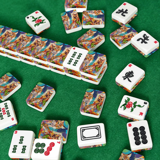Bobcat and their dog American Mahjong Tiles