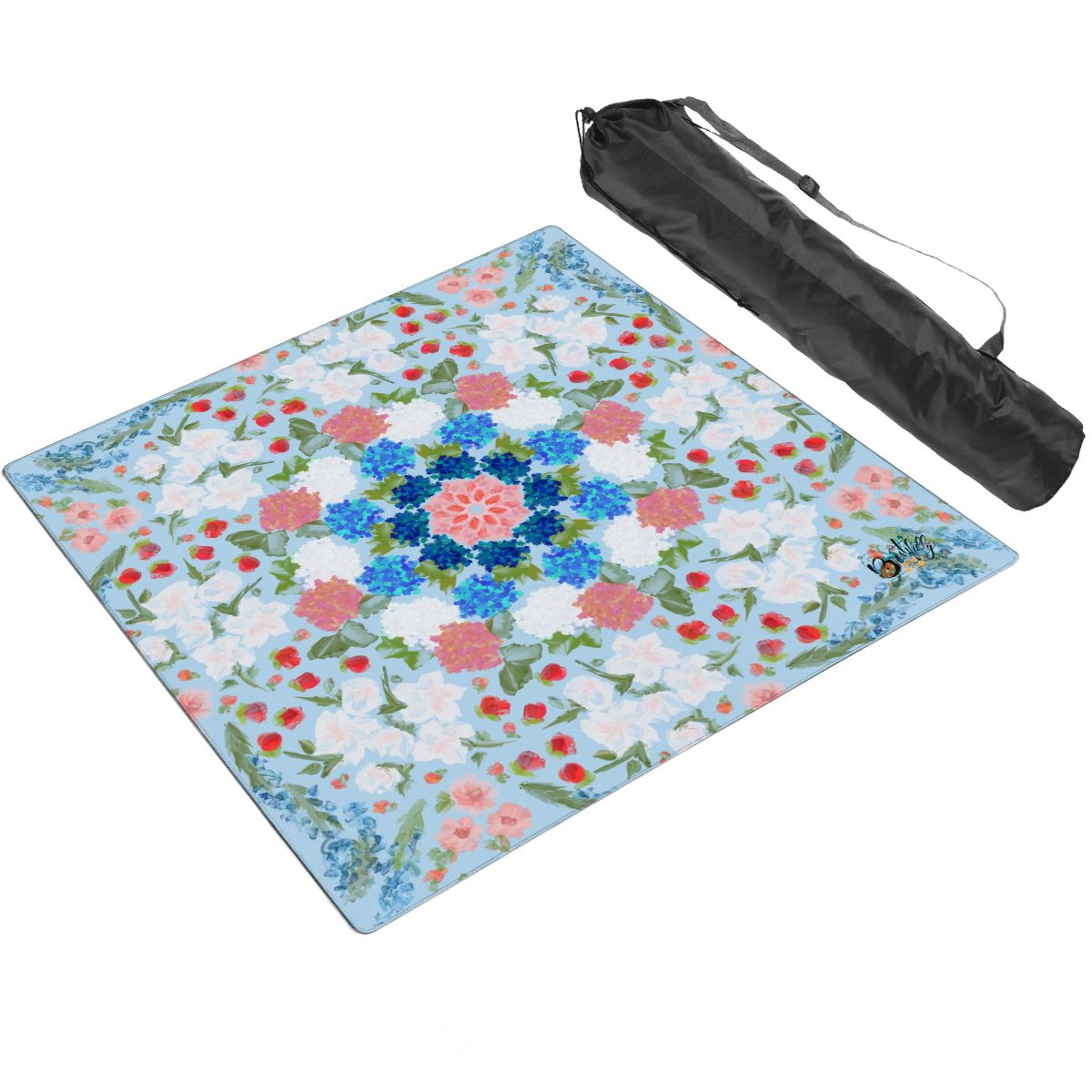 Thickened Mahjong Mat SleekSurface (Ship Rolled Up) Bright eggs and flowers