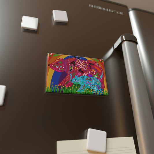 Mama bear Button Magnet, Rectangle (1 & 10 pcs)