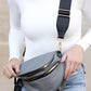 Light Blue Wide Strap Double Zipper Crossbody Bag