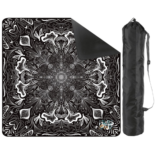 White on Black-Mahjong Mat 31.5"x31.5" (Ship Rolled up)