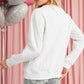 White Merry and Bright Quilted Sweatshirt