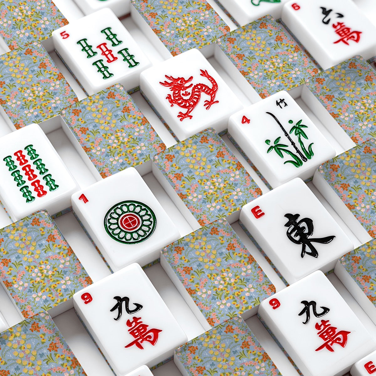 Vintage dishes American Mahjong Tiles