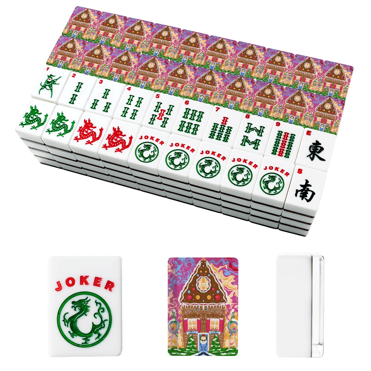 Dream Gingerbread House American Mahjong Tiles