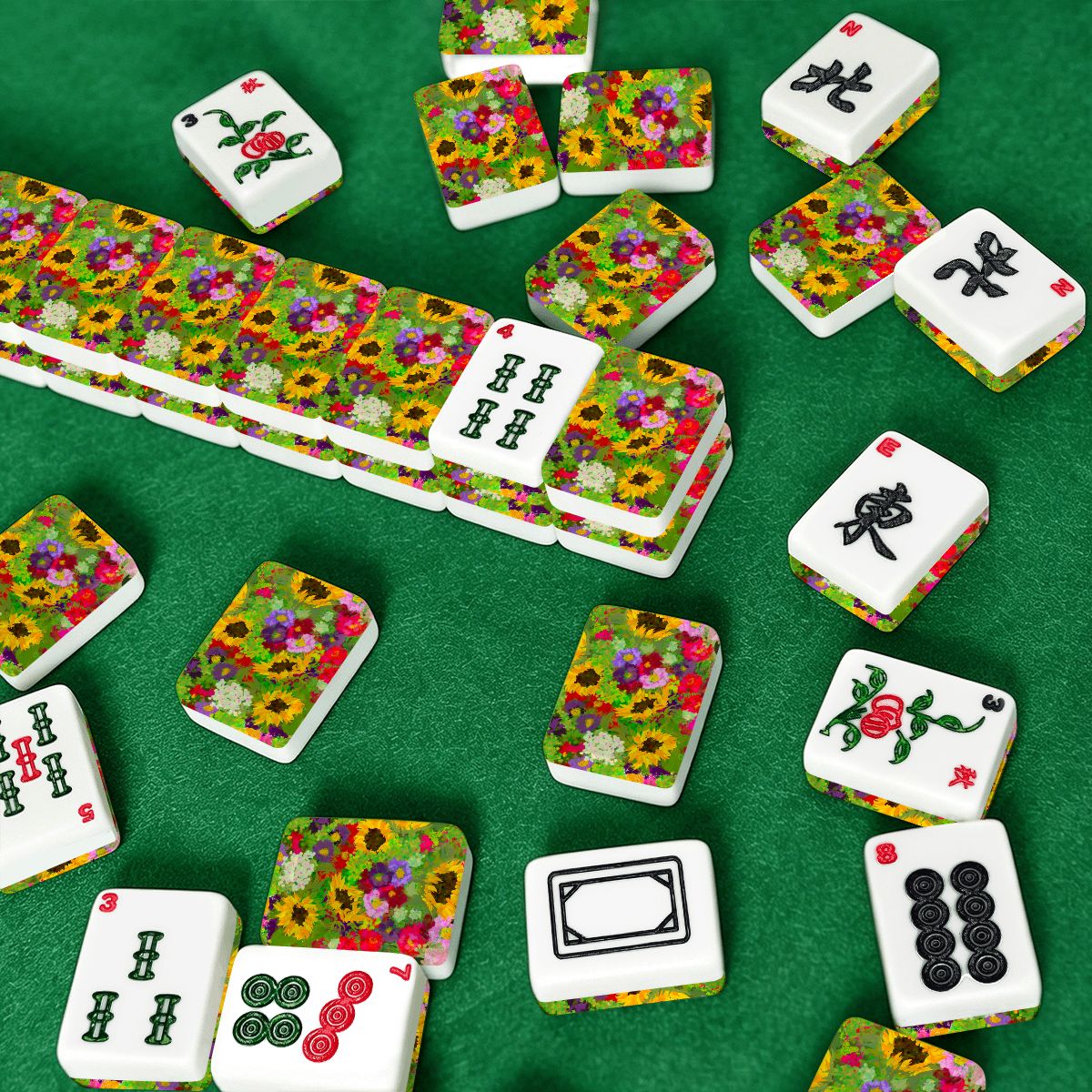 Signature Sunflower series American Mahjong Tiles