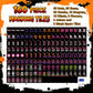 Pumpkin patch - Wicked Bulldog Halloween Mahjong Tiles  Single Layer