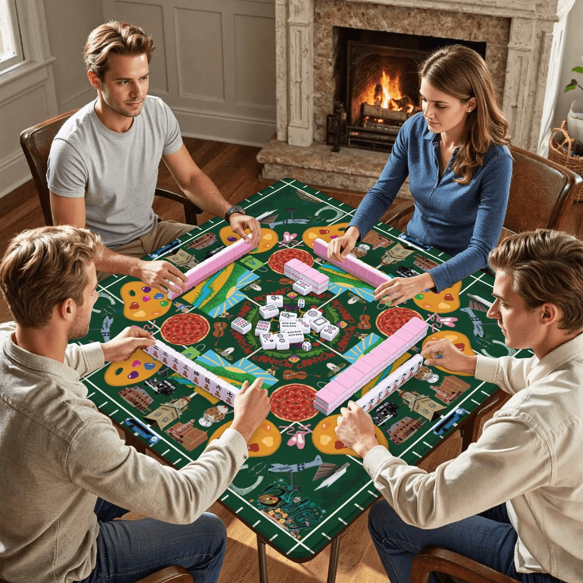 Stark County, Ohio Mahjong Mat 31.5"x31.5" (Ship Rolled up)