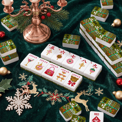 12 Holi-days Days Glam Holiday Christmas Mahjong Tiles