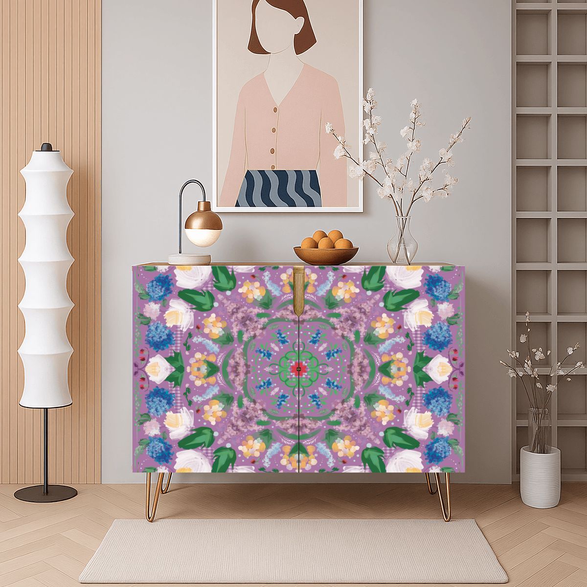 Wooden Storage Cabinet (Made in USA) Lilac Grove