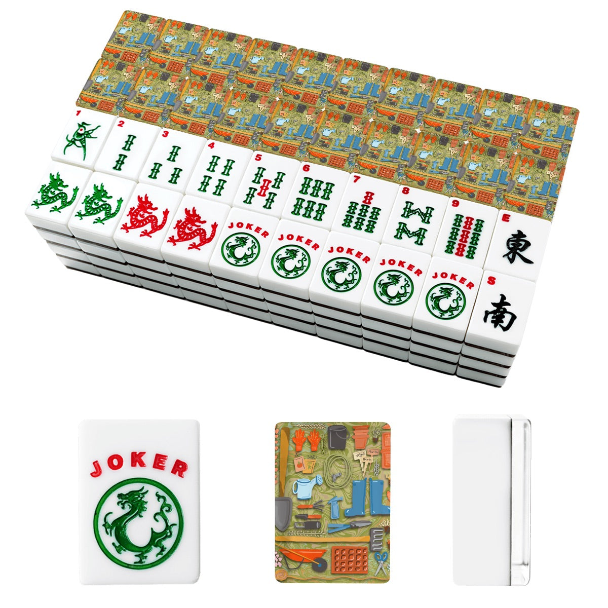 Gardening American Mahjong Tiles