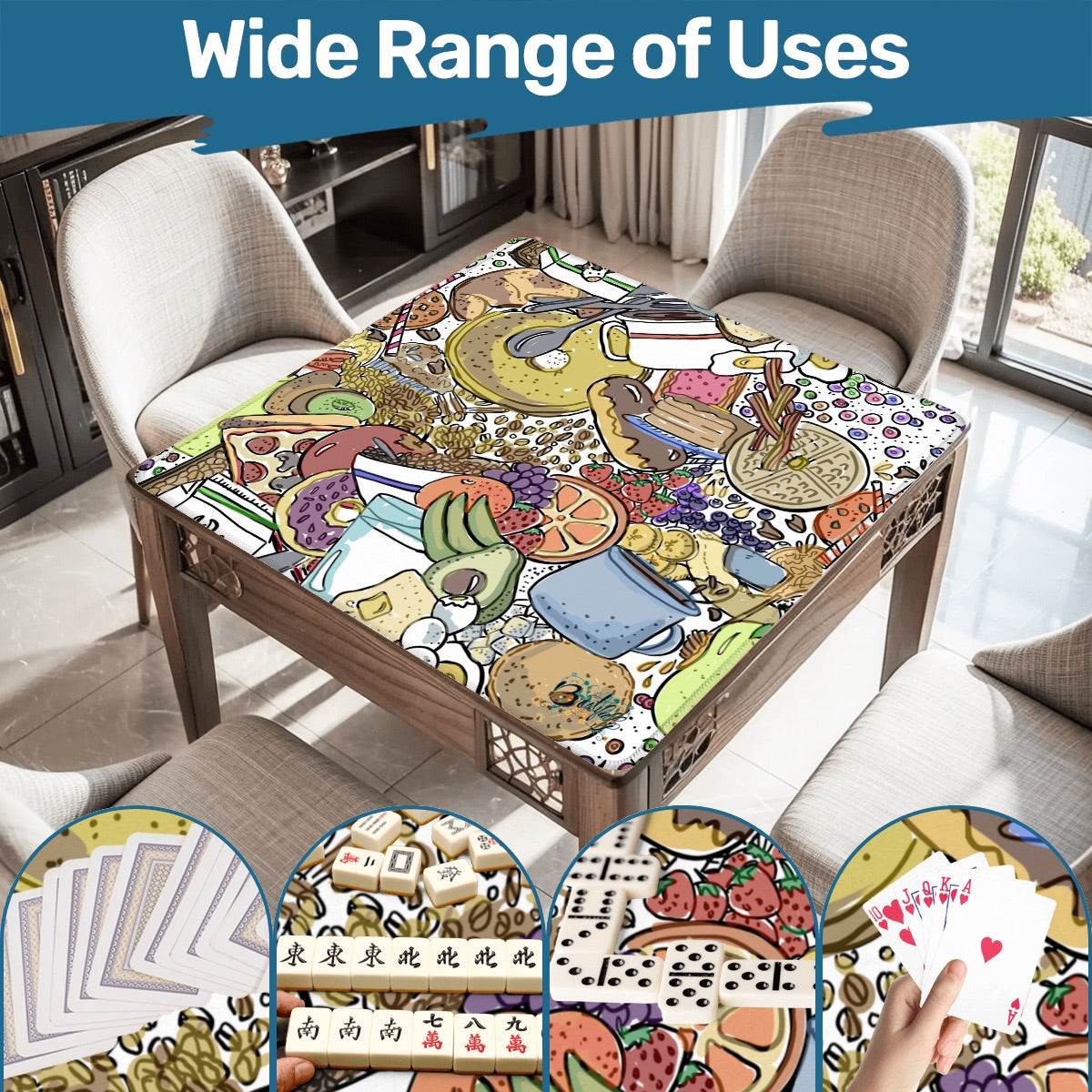 Mahjong Mat 33"x33" (Ship Rolled up) Breakfast