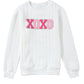 White Merry and Bright Quilted Sweatshirt