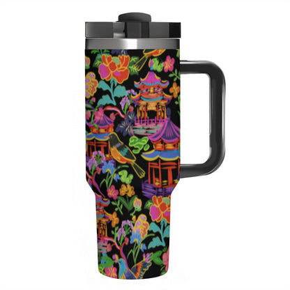 40oz Tumbler with Handle and Straw (Made in USA) - Multiple Designs