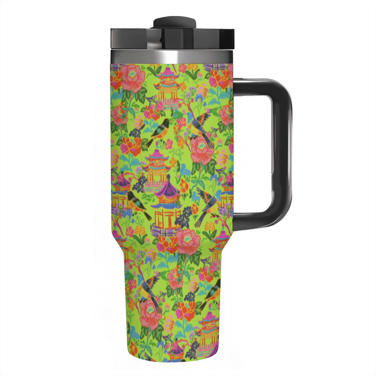 40oz Tumbler with Handle and Straw (Made in USA) - Multiple Designs