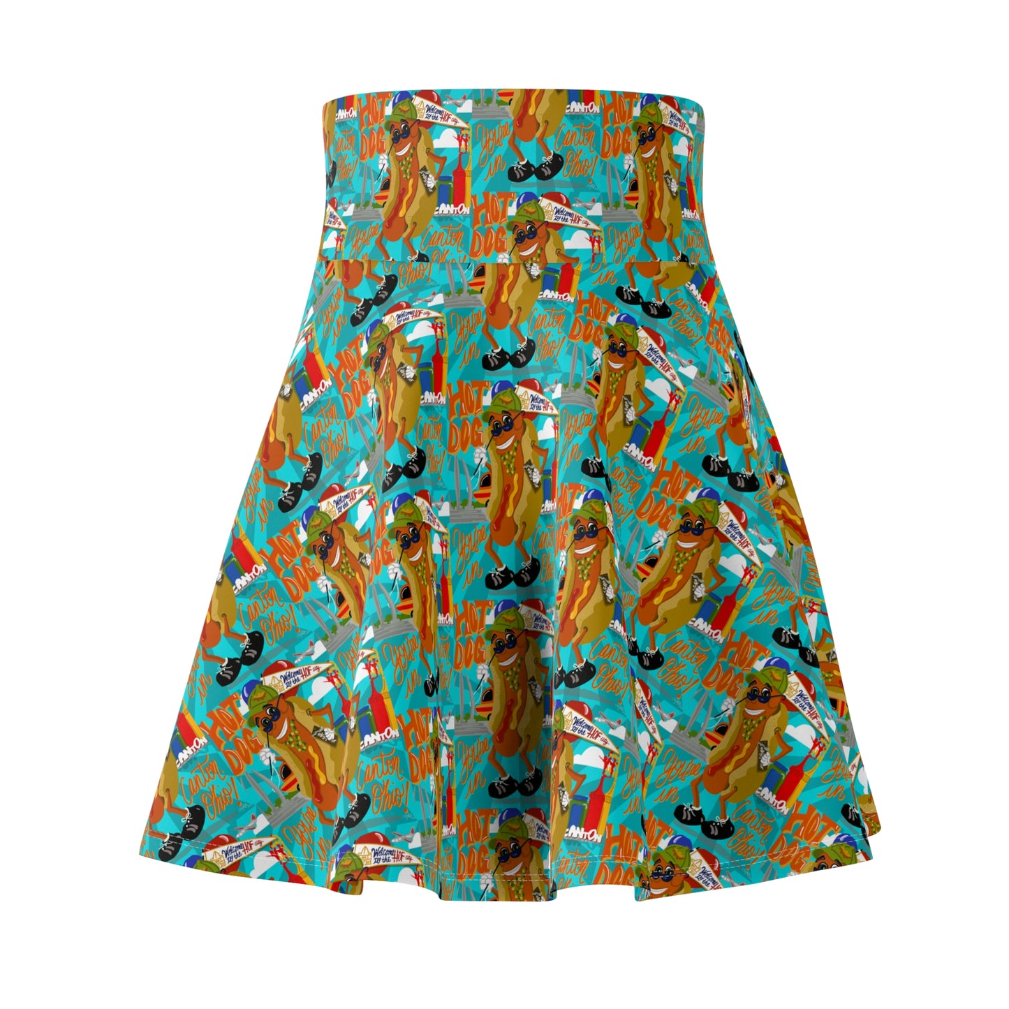 Hot Dog Women's Skater Skirt (AOP)