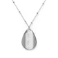 The Delemater Series -nSilver Teardrop Necklace — Colorful Confetti Resin Pendant