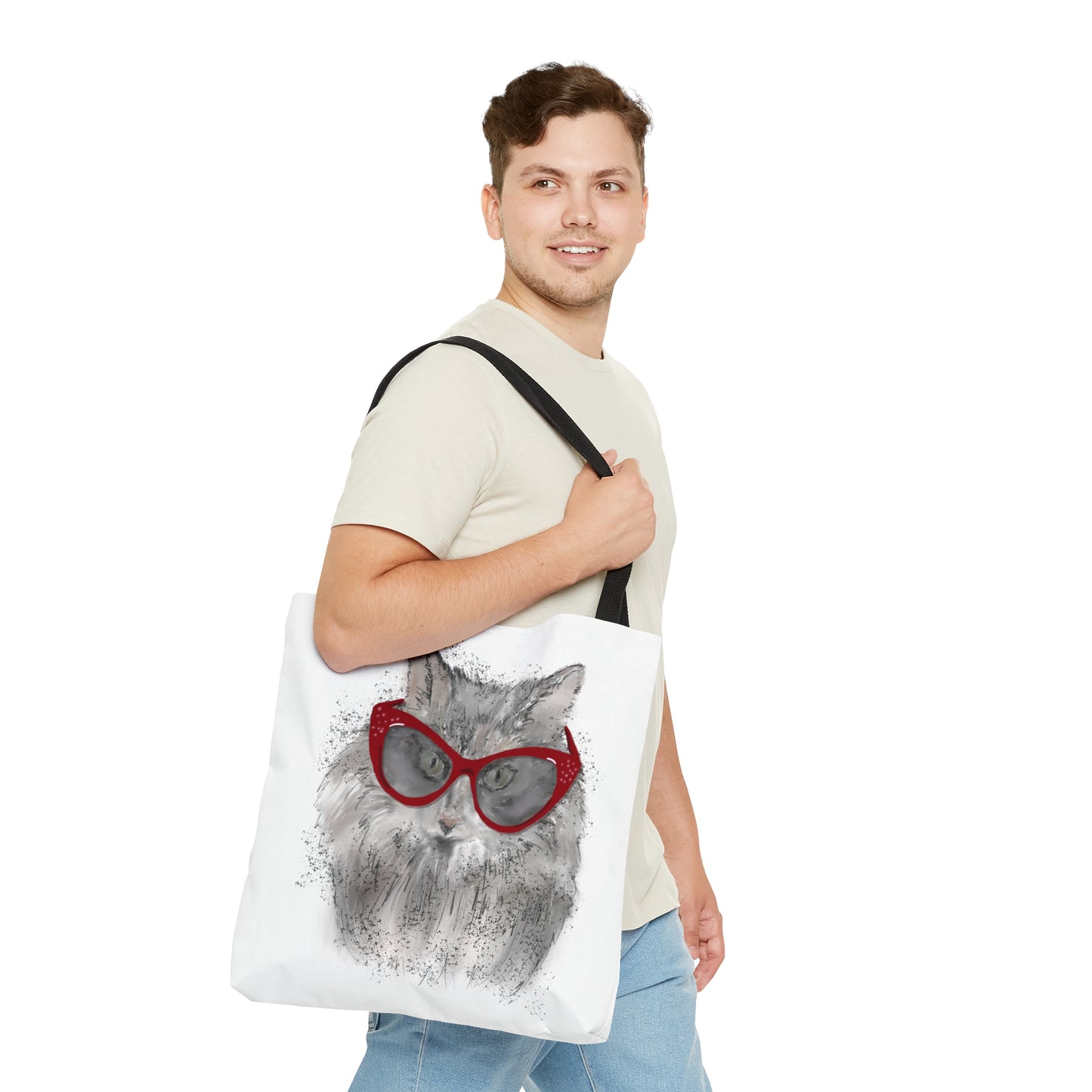 Catty glasses Tote Bag (AOP)